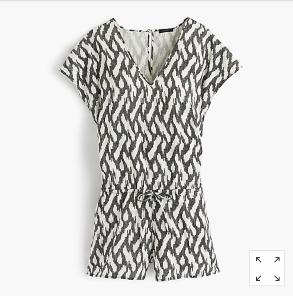 Linen J.Crew Romper in ikat